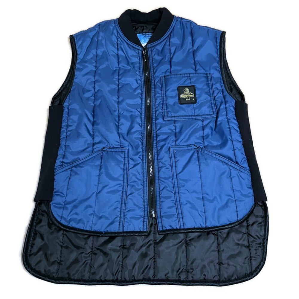 Vintage Refrigiwear Quilted Puffer Vest Men’s M Dark Blue Insulated Workwear